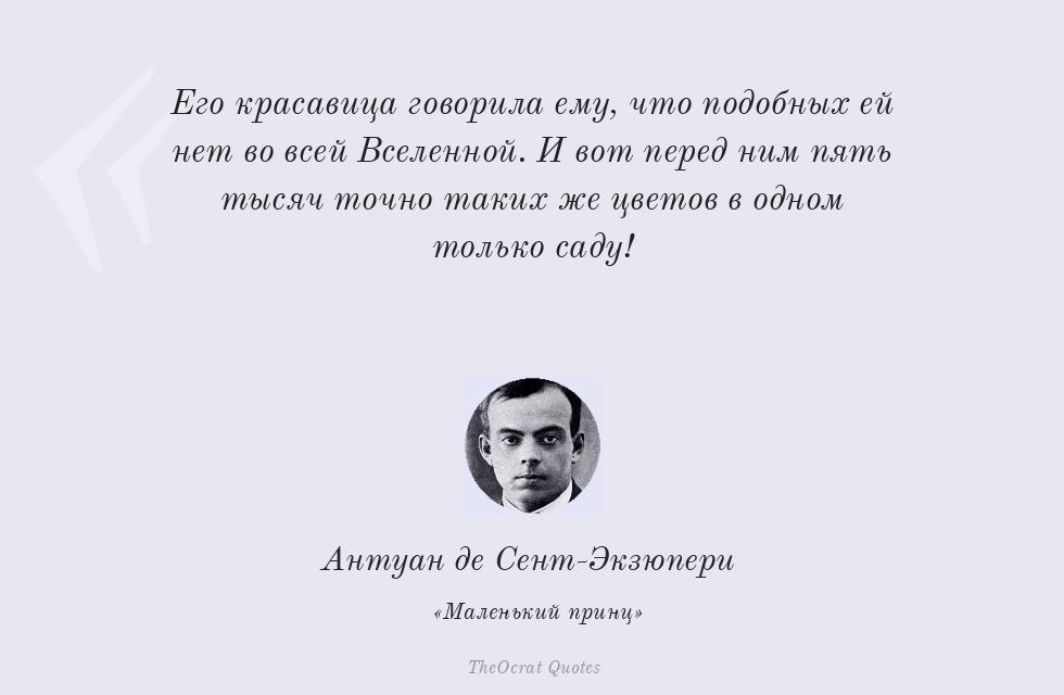 Его красавица говорила ему, что... – Антуан де Сент-Экзюпери